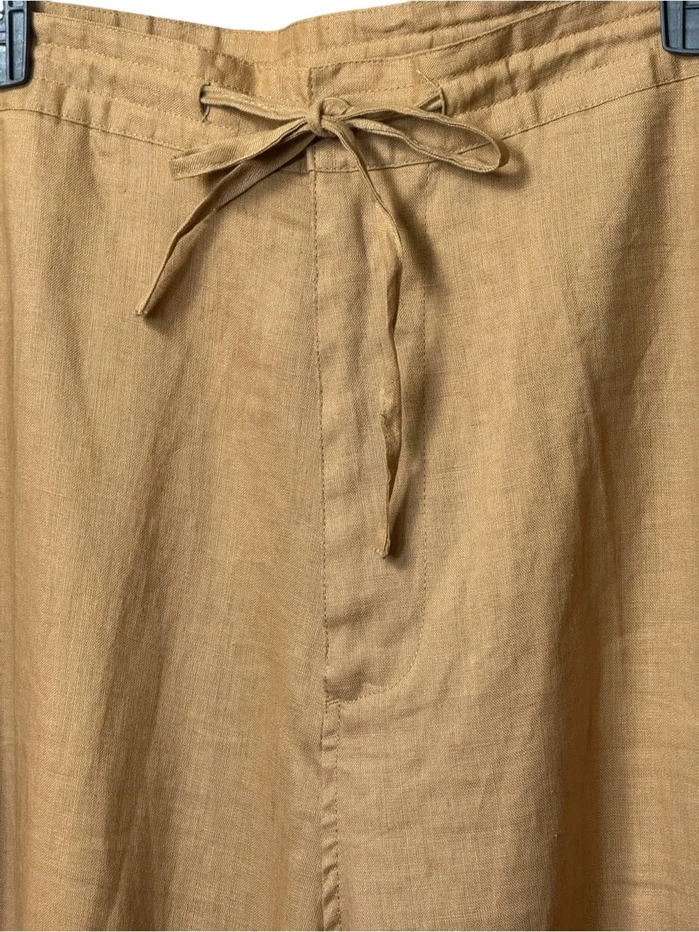 Lorenzino 100% Linen Drawstring Pants Men’s XL Tan